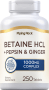 Betaine HCL + Pepsin & Ginger , 250 Tabletter
