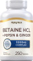 Betaine HCL + Pepsin & Halia , 250 Tablet