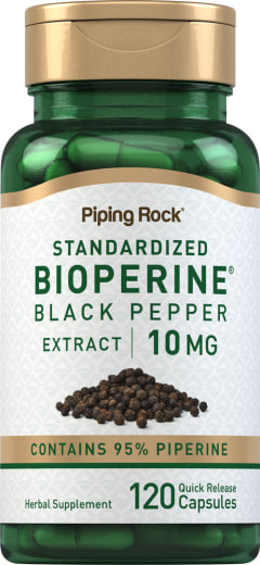 Bioperine verbetert voedingsstofopname, 10 mg, 120 Snel afgevende capsules