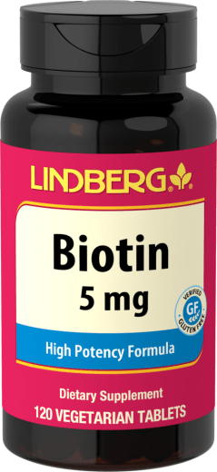 바이오틴  5 mg (5000 mcg), 120 식물성 정제