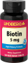 Biotin  5 mg (5000 mcg), 120 Comprimidos vegetarianos