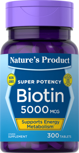 Biotin, 5000 mcg, 300 Tablets