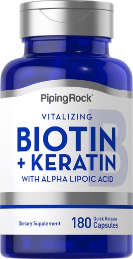 Biotin Complex 5000 mcg (5 mg) Plus ALA & Keratin, 180 Kapsul Lepas Cepat
