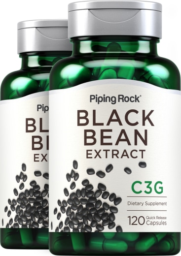 Kompleks iz izvlečka črnega fižola C3G, 120 Kapsule s hitrim sproščanjem, 2  Steklenice