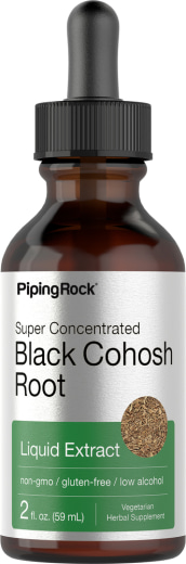 Ekstrak Cecair Akar Black Cohosh, 2 fl oz (59 mL) Botol Penitis