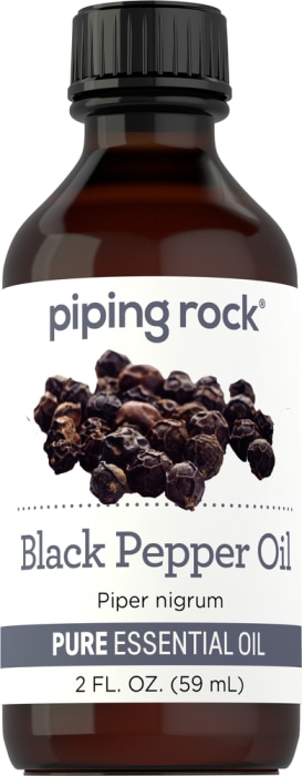 Black Pepper Essential Oil (GC/MS Tested), 2 fl oz (59 mL) Bottle