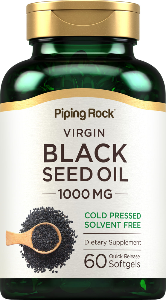 Black Seed Oil, 1000 mg, 60 Quick Release Softgels | PipingRock Health ...