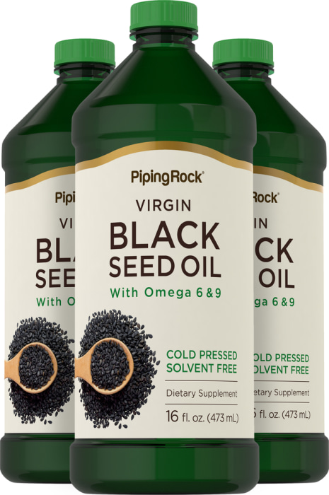 Black Seed Oil (Cumin Seed) - Cold Pressed, 16 fl oz (473 mL) Bottles, 3  Bottles