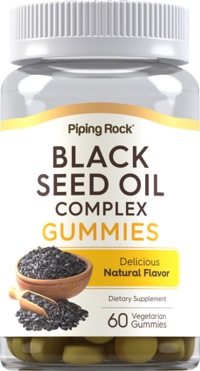 Aceite de semillas negras (sabor natural) , 60 Vegetariska gummies
