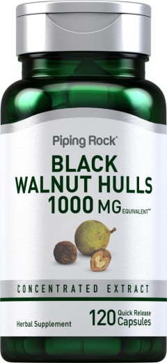 Sekam Walnut Hitam , 1000 mg, 120 Kapsul Lepas Cepat