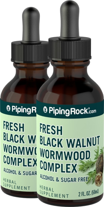 Black Walnut  Wormwood Complex Liquid Extract, 2 fl oz (59 mL) Dropper Bottle, 2  Bottles