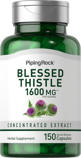 Blessed Thistle, 1600 mg (ต่อการเสิร์ฟ), 150 แคปซูลแบบปล่อยตัวยาเร็ว