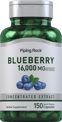 블루베리, 16,000 mg (1회 복용량당), 150 빠르게 방출되는 캡슐