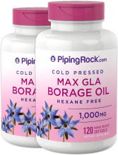 Huile de bourrache (GLA), 1000 mg, 120 Capsules molles à libération rapide, 2  Bouteilles