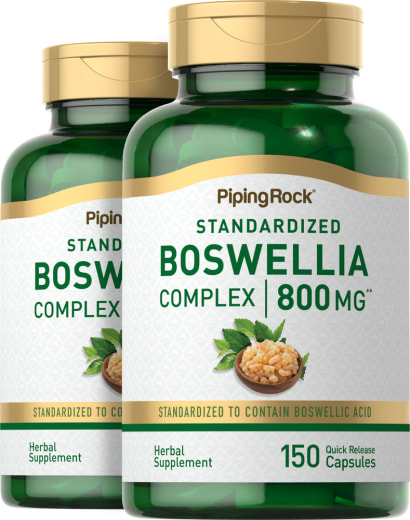 Kompleks Diseragamkan Serrata Boswellia , 800 mg, 150 Kapsul Lepas Cepat, 2  Botol