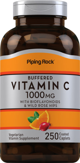Vitamina C amortiguada (1000 mg) con bioflavonoides y escaramujo, 250 Comprimidos recubiertos