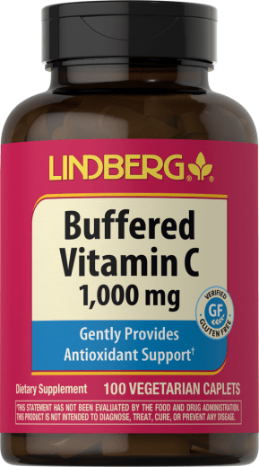 Vitamina C amortiguada 1000 mg, 100 Tabletas vegetarianas