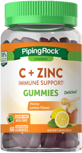 C + zink immunstödsgummin (naturlig honungsmelon), 60 Gominolas vegetarianas