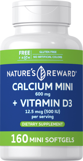 Calcium 600 mg with Vitamin D3 500 IU, 160 Mini Softgels