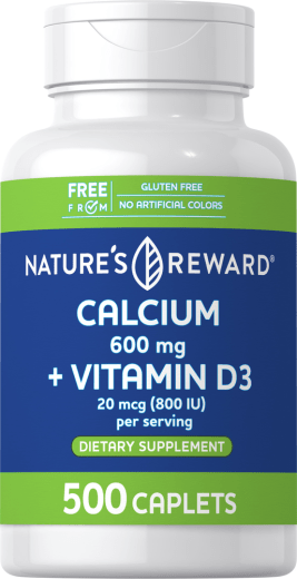 Calcium 600 mg with Vitamin D3 800 IU, 500 Caplets