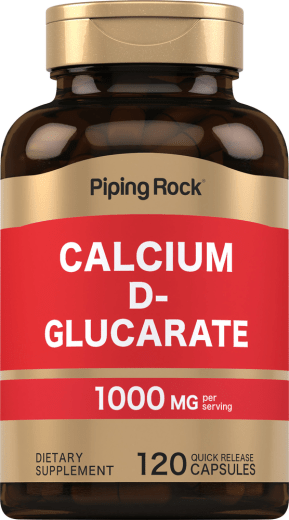 แคลเซียม ดี-กลูคาเรท , 1000 mg (ต่อการเสิร์ฟ), 120 แคปซูลแบบปล่อยตัวยาเร็ว