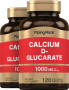 Kalsium D-glukarat , 1000 mg (per dose), 120 Hurtigvirkende kapsler, 2  Flasker