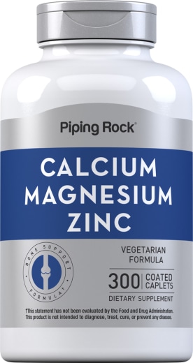 Calcium Magnesium Zinc (Cal 1000mg/Mag 400mg/Zn 15mg) (per serving), 300 Coated Caplets