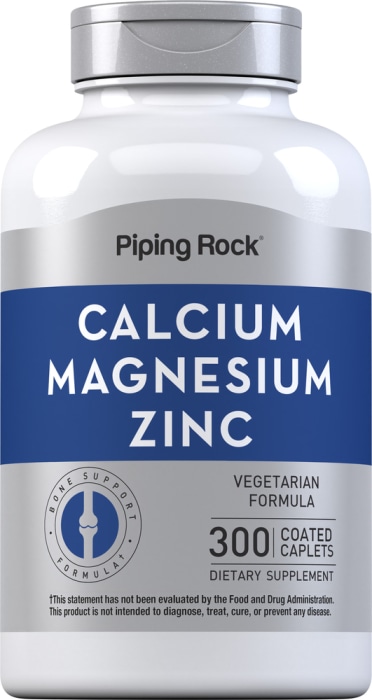 Calcium magnésium zinc  (Cal 1000mg/Mag 400mg/Zn 15mg) (per serving), 300 Petits comprimés enrobés