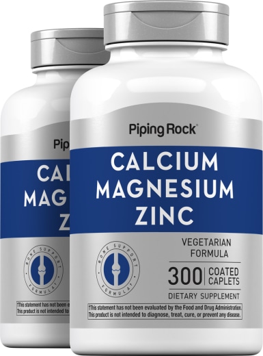 Calcium Magnesium Zink  (Cal 1000mg/Mag 400mg/Zn 15mg) (per serving), 300 Überzogene Filmtabletten, 2  Flaschen