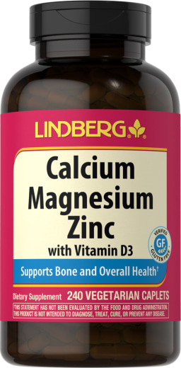 Calcio magnesio zinco con D3, 240 Cegetariana Pastiglie
