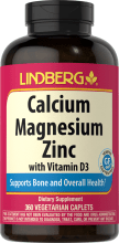 Calcium Magnesium Zinc avec D3, 360 Végétarienne Petits comprimés