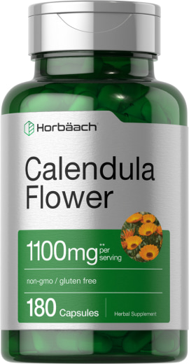 Calendula Flower (Marigold), 1100 mg, 180 Capsules