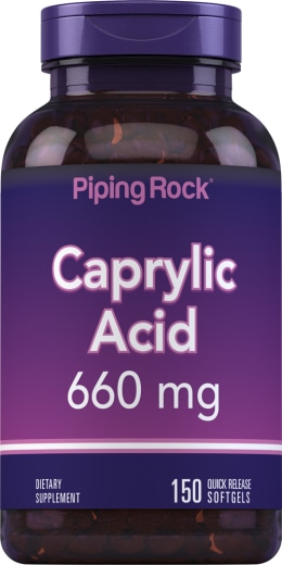 Kwas kaprylowy, 660 mg, 150 Miękkie kapsułki żelowe o szybkim uwalnianiu