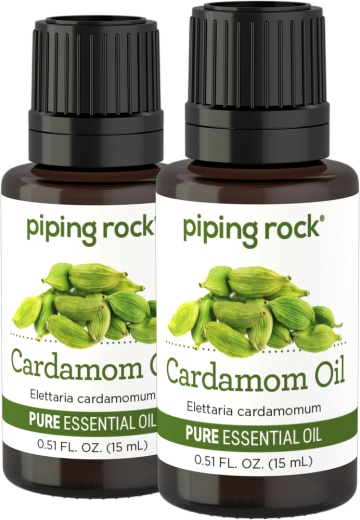 Cardamom Pure Essential Oil (GC/MS Tested), 1/2 fl oz (15 ml) Dropper Bottle, 2  Bottles