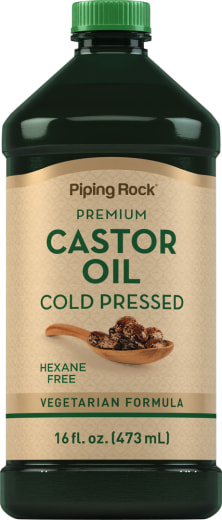 Castor Oil (Cold Pressed) Hexane Free, 16 fl oz (473 mL) Bottle