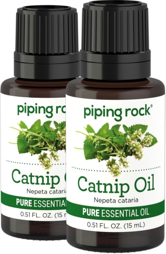 Catnip Pure Essential Oil (GC/MS Tested), 1/2 fl oz (15 mL) Dropper Bottle, 2  Dropper Bottles