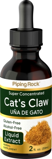  Ekstrak Cecair Cat's Claw (Una De Gato) Bebas Alkohol, 2 fl oz (59 mL) Botol Penitis