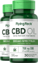 CBD Oil, 25 mg, 30 Quick Release Softgels, 2  Bottles