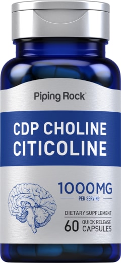 胞苷二磷酸 (CDP) 膽鹼 胞磷膽鹼, 1000 毫克 (每份), 60 快速釋放膠囊