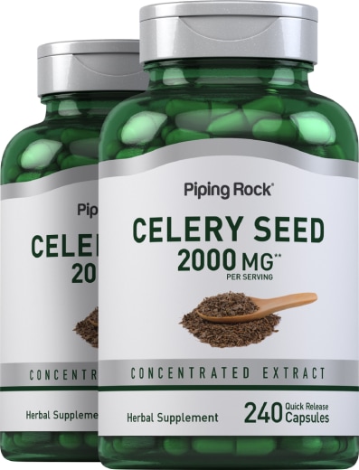 Celery Seed, 2000 mg, 240 Quick Release Capsules, 2  Bottles