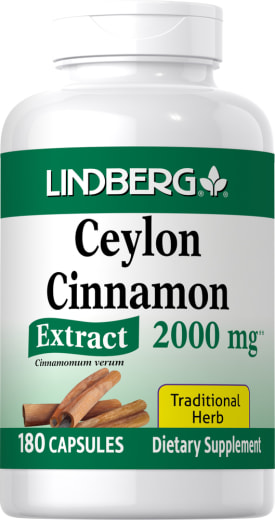 Canela Ceylon , 2000 mg, 180 Cápsulas