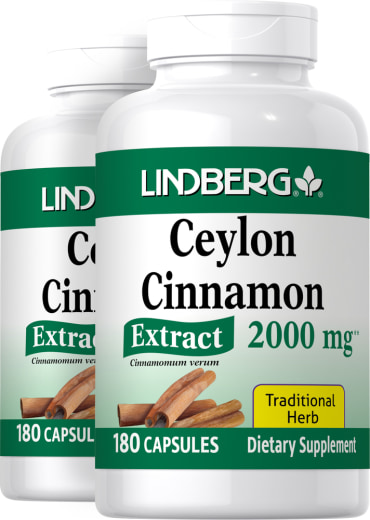 Canela de Ceilán, 2000 mg, 180 Cápsulas, 2  Botellas/Frascos