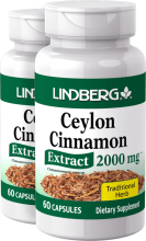 Ceylon Cinnamon Extract, 2000 mg, 60 Capsules, 2  Bottles