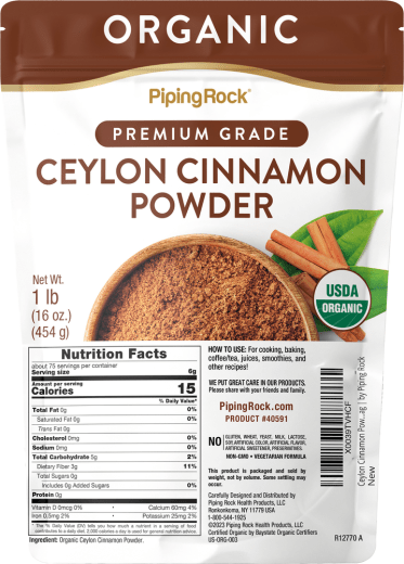 Pulbere de scorţişoară de Ceylon (Organic), 1 lb (454 g) Coş