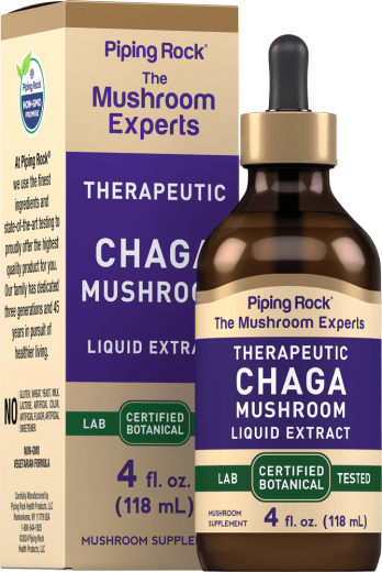 Chaga Mushroom Liquid Extract, 4 fl oz (118 mL) Dropper Bottle