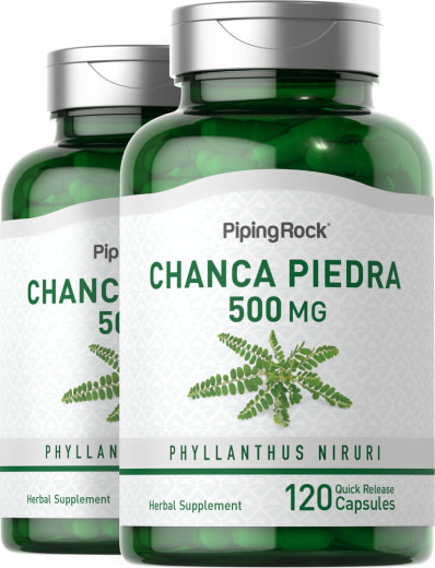Chanca Piedra (Phyllanthus niruri), 500 mg, 120 Hurtigvirkende kapsler, 2  Flasker