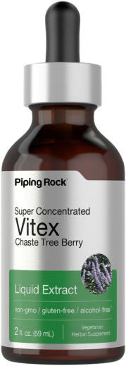 Extracto líquido de baya de árbol casto (vitex) - Sin alcohol, 2 fl oz (59 mL) Frasco con dosificador
