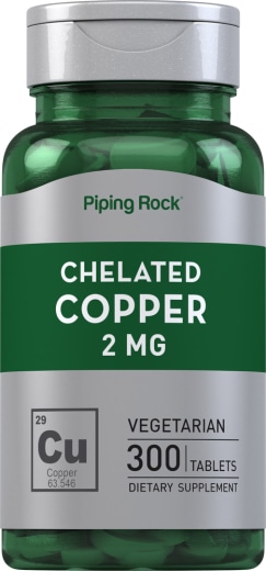 Kobber med chelat (Aminosyre-chelat), 2 mg, 300 Tabletter