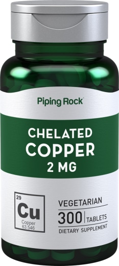 Kobber med chelat (aminosyrechelat), 2 mg, 300 Tabletter