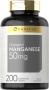 Chelated Manganese, 50 mg, 200 Vegetarische Tabletten